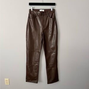 Abercrombie 90's Straight Leather Pants